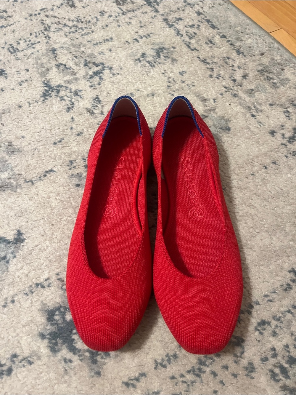 Rothy’s Red Knit Ballet Flats